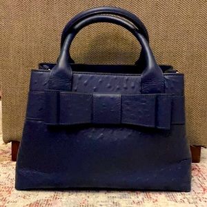 Kate Spade navy croc leather handbag